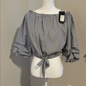 Striped Off-Shoulder Blouse